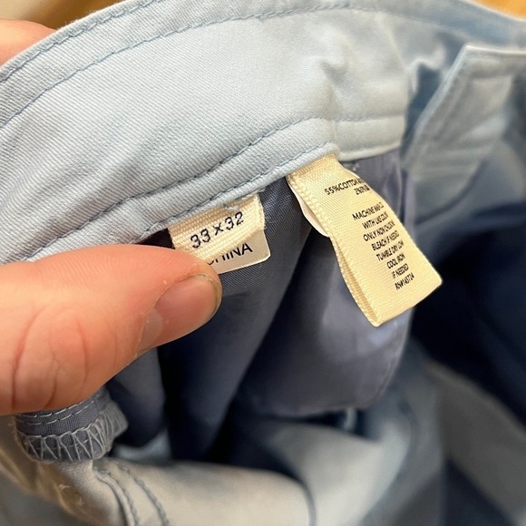 Onward Reserve Mens Light Blue Chino Pants Flat Front Straight Leg Size 33x32 - Picture 4 of 9